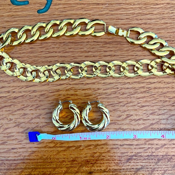 Napier Patented Gold Chain Earring Set - Picture 6 of 8